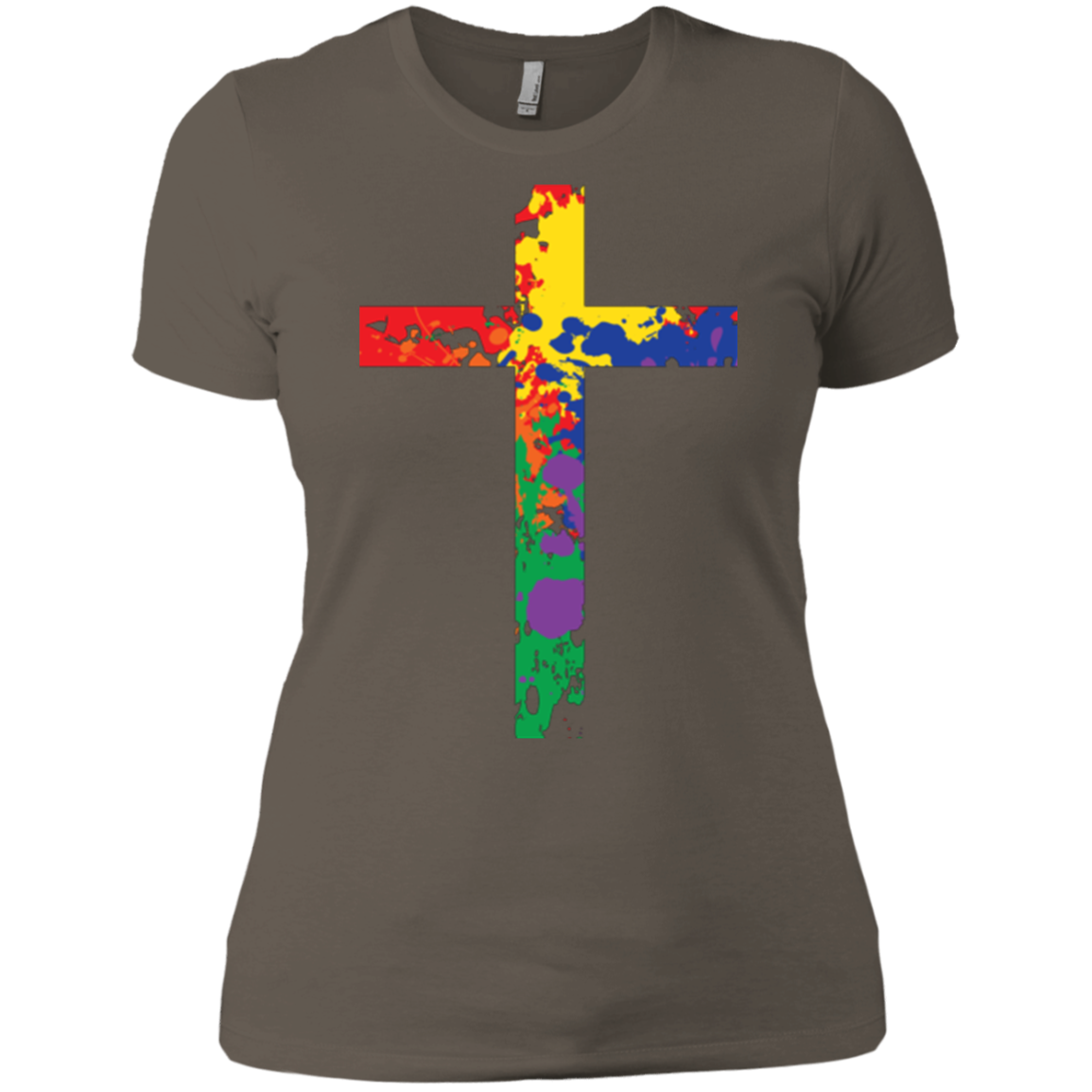 "Vibrant Rainbow Cross" LGBT Pride Shirt