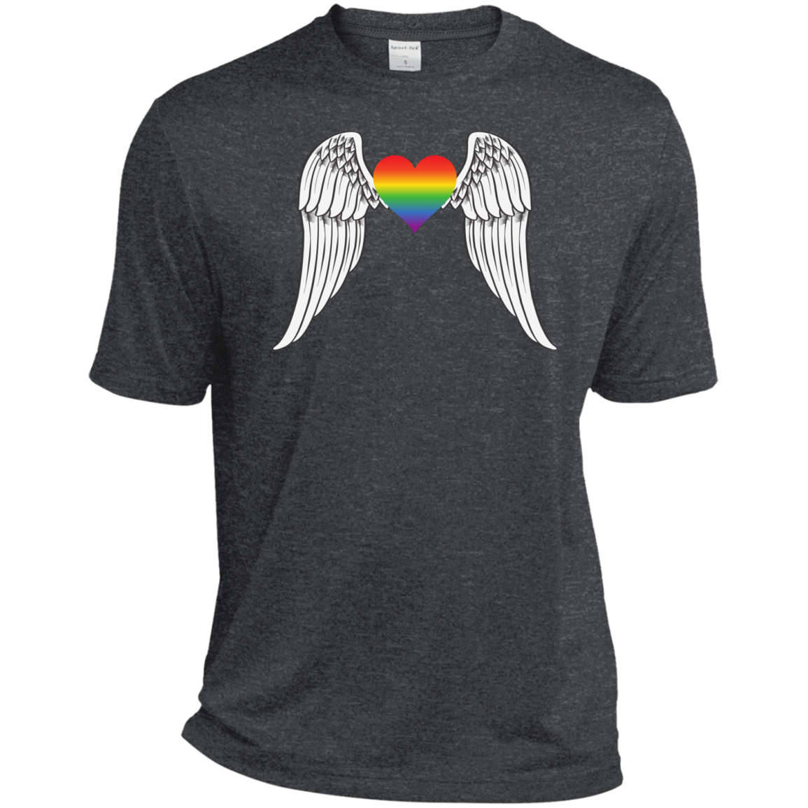 Gay Pride Guardian Angel dark grey Shirt LGBT Guardian Angel Tshirt for Men's