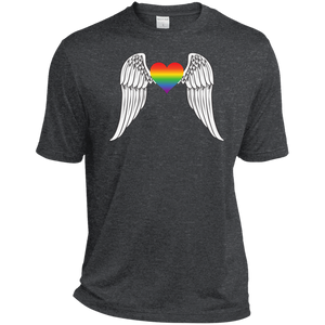 Gay Pride Guardian Angel dark grey Shirt LGBT Guardian Angel Tshirt for Men's