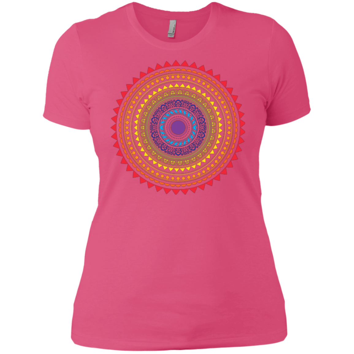 Round neck half sleeve LGBT Pride pink tshirt for women