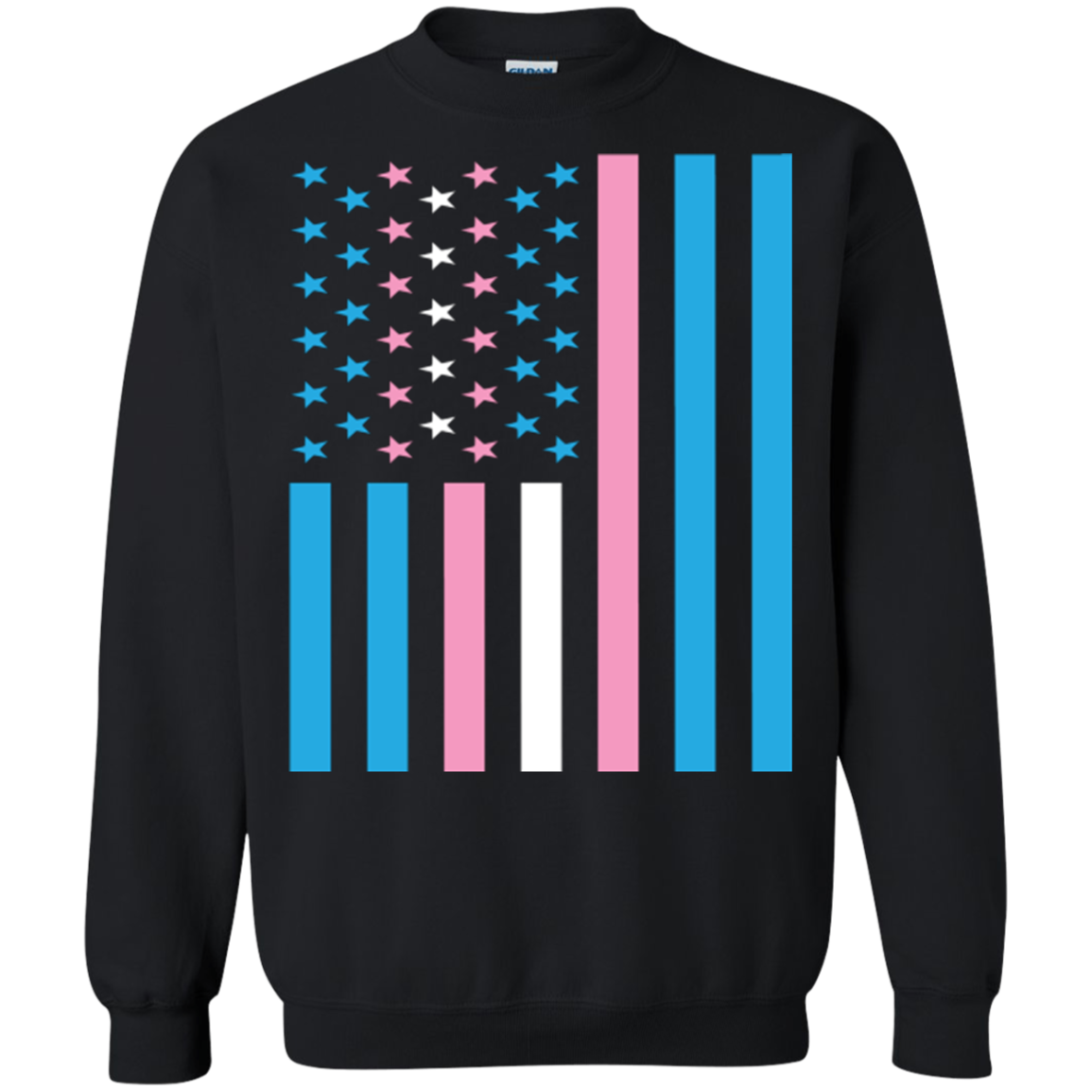 Trans Flag Pride unisex black sweatshirt