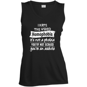 Anti Homophobia LGBT women sleeveless Shirt Gay pride ultra cotton tshirt for women