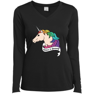 Believe in yourself unicorn black Full Sleeves Tshirt for women  LGBT Pride Believe in yourself Full Sleeves Tshirt for Women