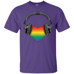 Listen to Your Heart LGBT Pride purple Tshirt for men