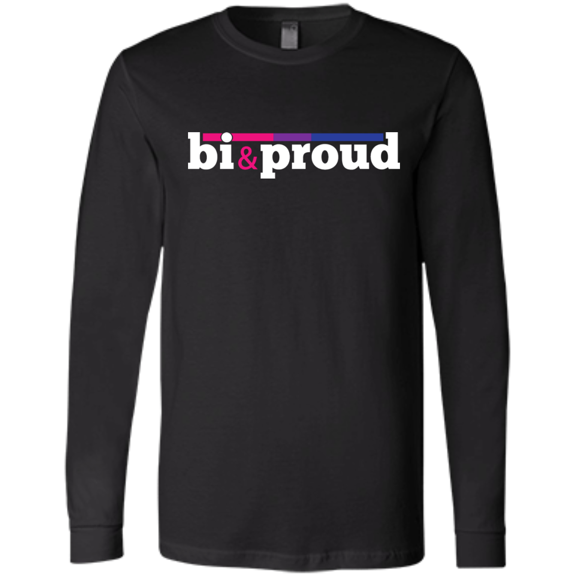 long sleeves bi & proud tee