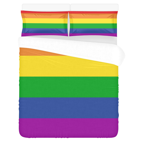 Beautiful Rainbow 3 Pieces Bedding Set