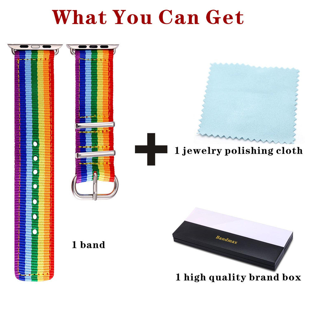 Resizable High Quality Rainbow Watch Band