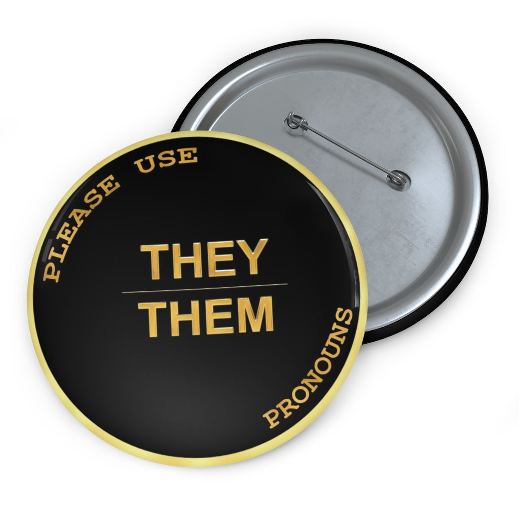 Pronoun Pin Button