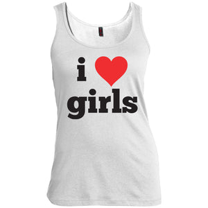 Lesbian Apparel I Love Girls Tank Top Cute Lesbian white tank top