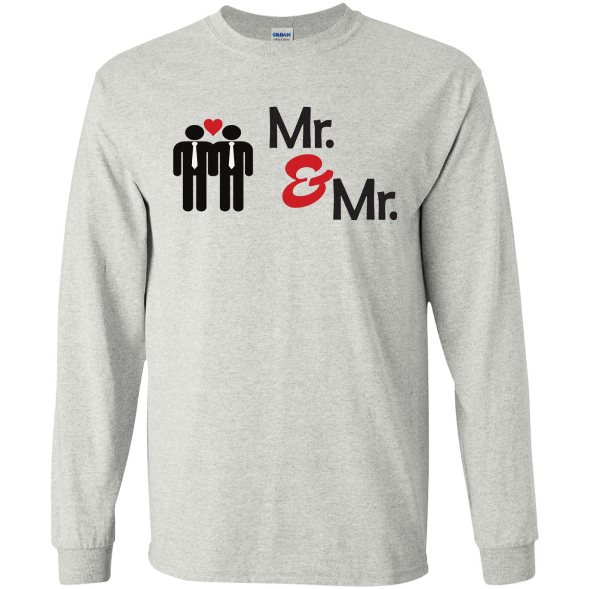 Gay Pride Apparel Mr & Mr Gay Couple full sleeves T Shirt