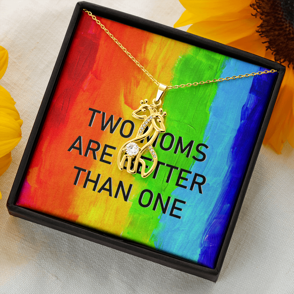 Two Moms Necklace | Lesbian Mom Gift | LGBT Mums | Mother's Day