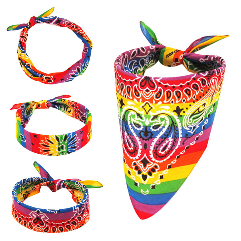 Rainbow Breathable Gay Pride LGBT Bandana, Neck Scarf, Hip Hop Mask