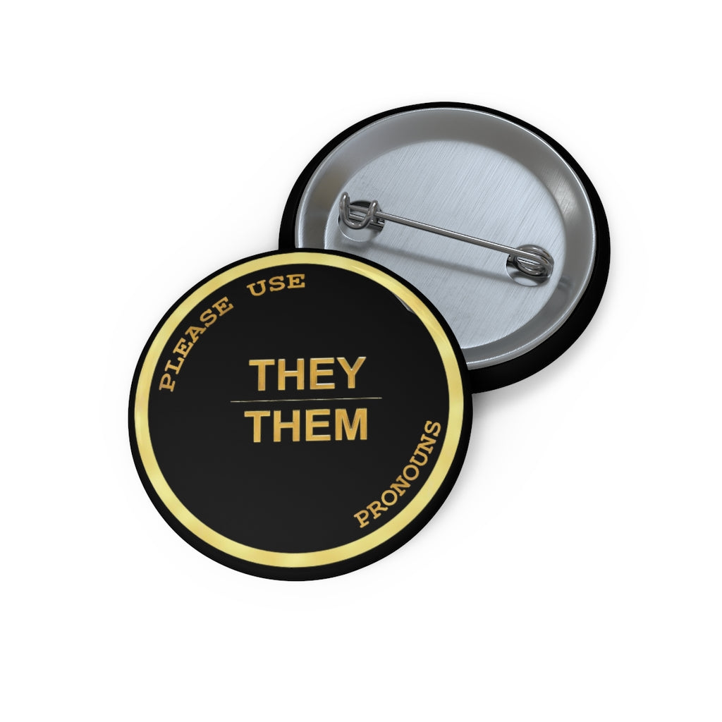 Pronoun Pin Button