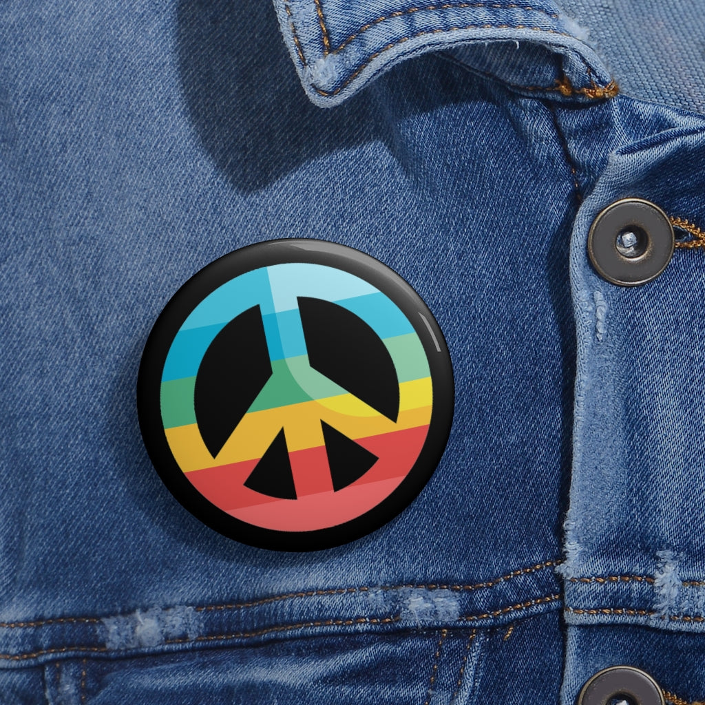 Rainbow Peace Pin Button