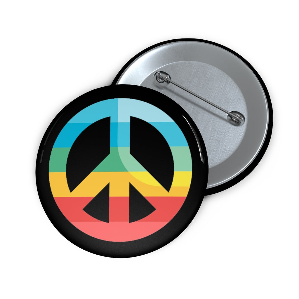 Rainbow Peace Pin Button