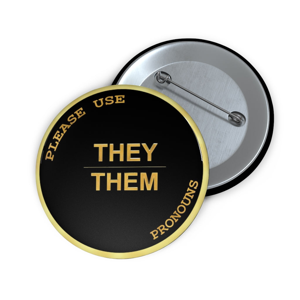 Pronoun Pin Button