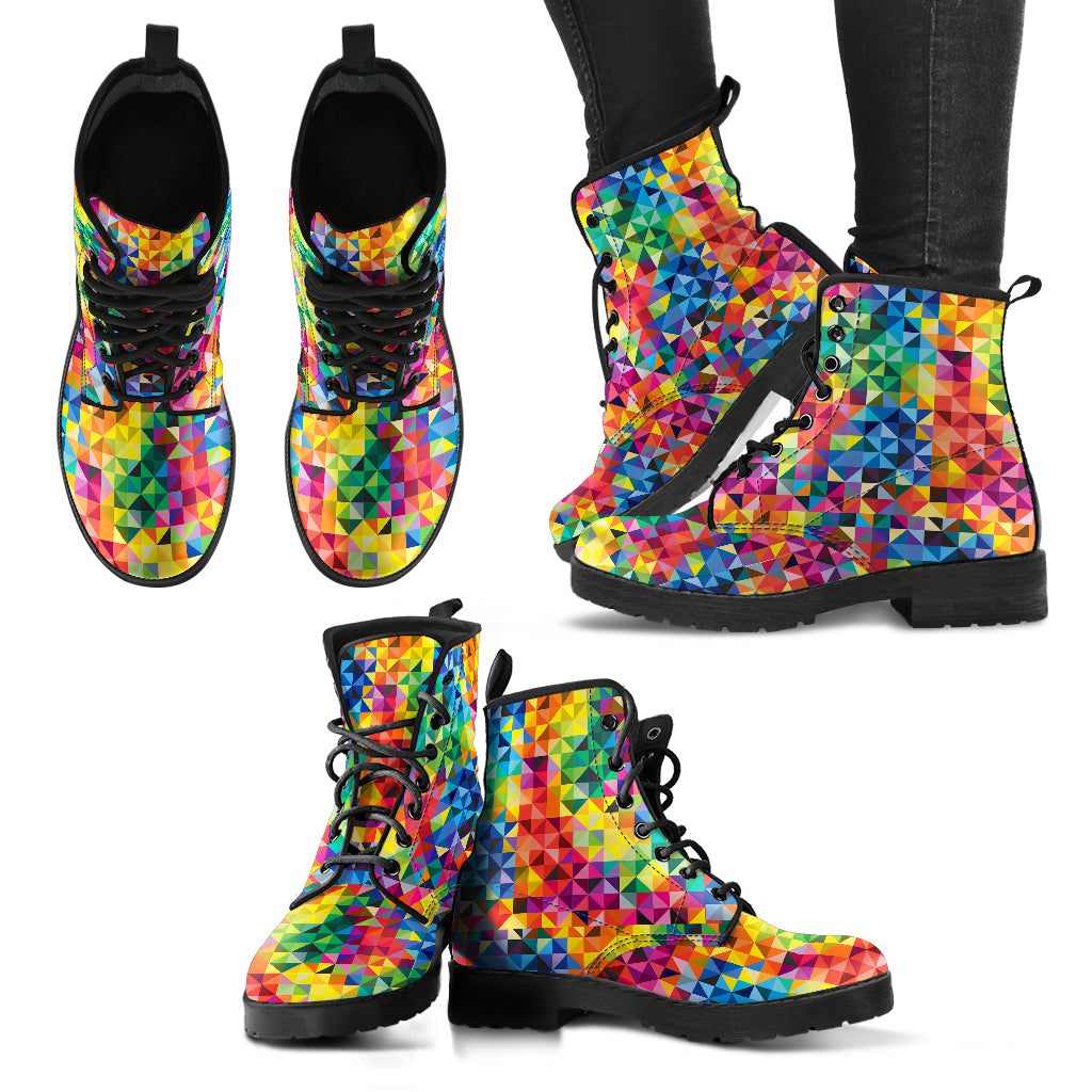 Vibrant Rainbow Pride Boots