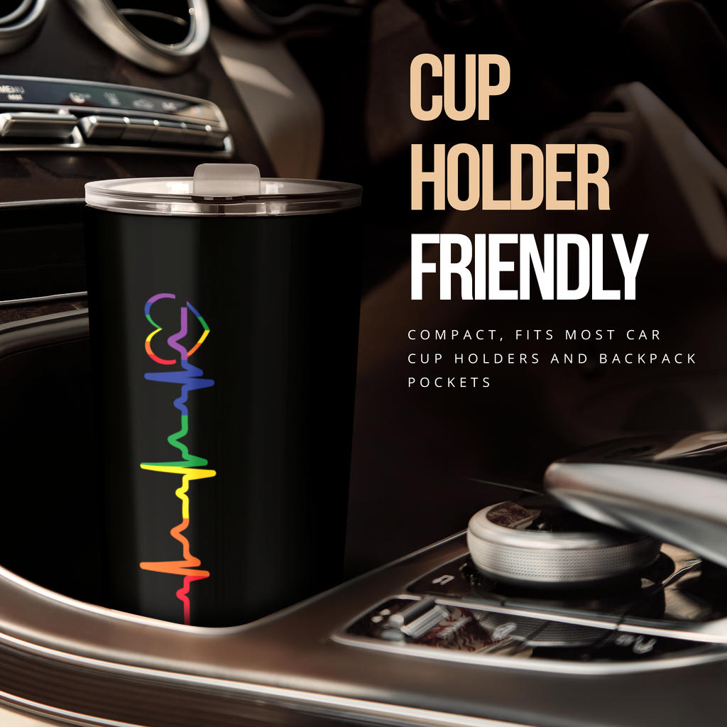 Rainbow Heartbeat Tumbler