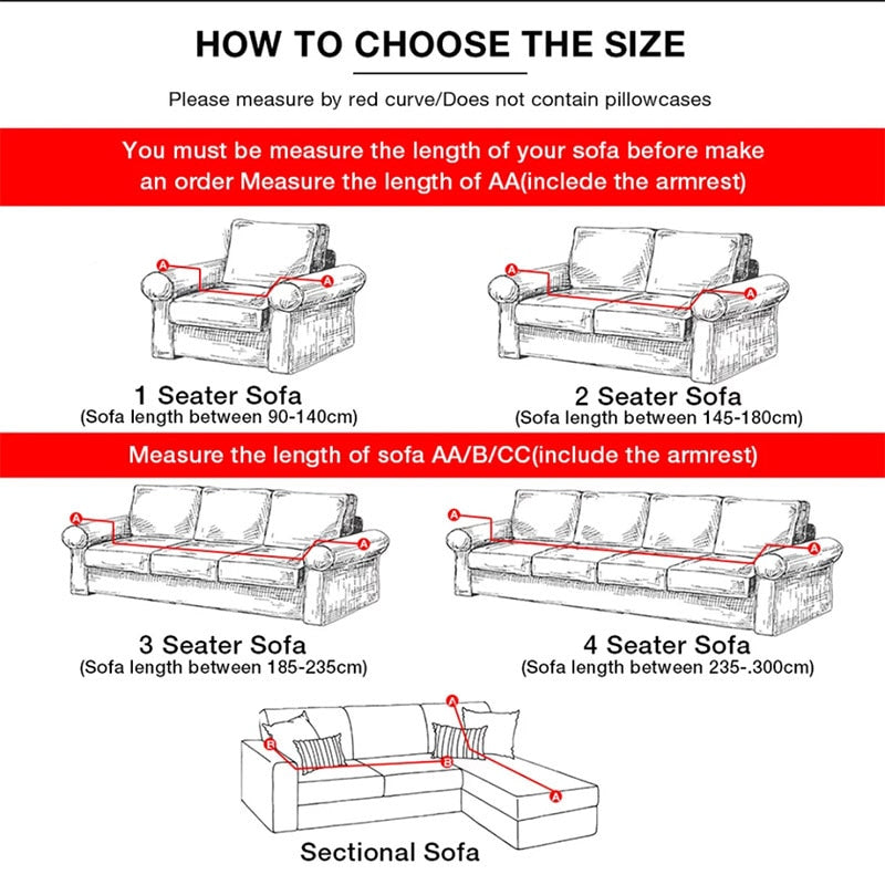 Sofa Cover for Living Room Elasticity Non-slip Couch Slipcover Universal Spandex Case for Stretch Sofa Cover