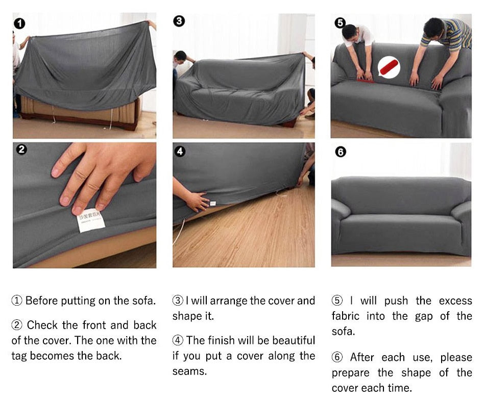 Sofa Cover for Living Room Elasticity Non-slip Couch Slipcover Universal Spandex Case for Stretch Sofa Cover