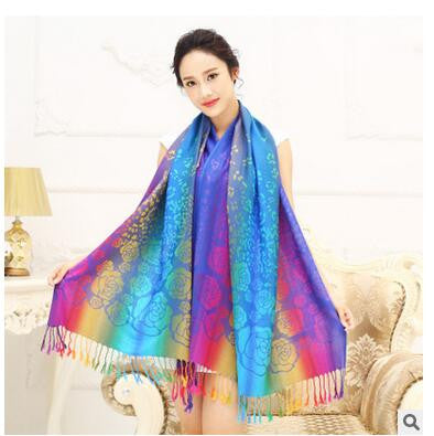 Rainbow Gay Pride Warm Winter Pashmina Scarf