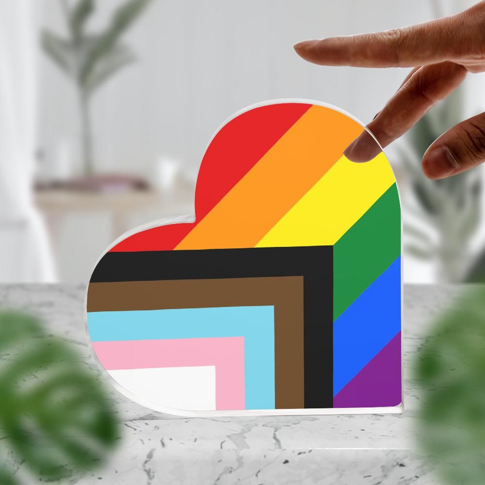 Progressive Pride Flag Acrylic Plaque