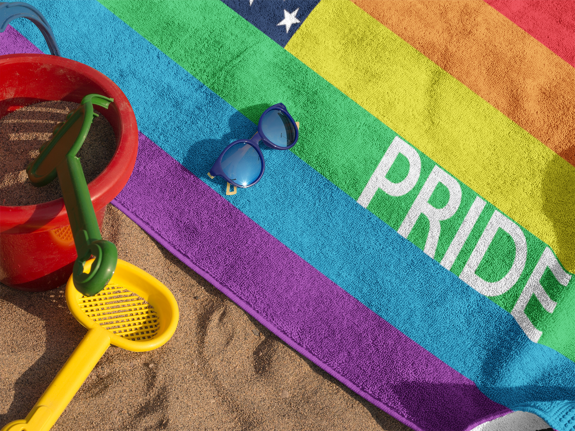 Rainbow Flag Pride Beach Towel